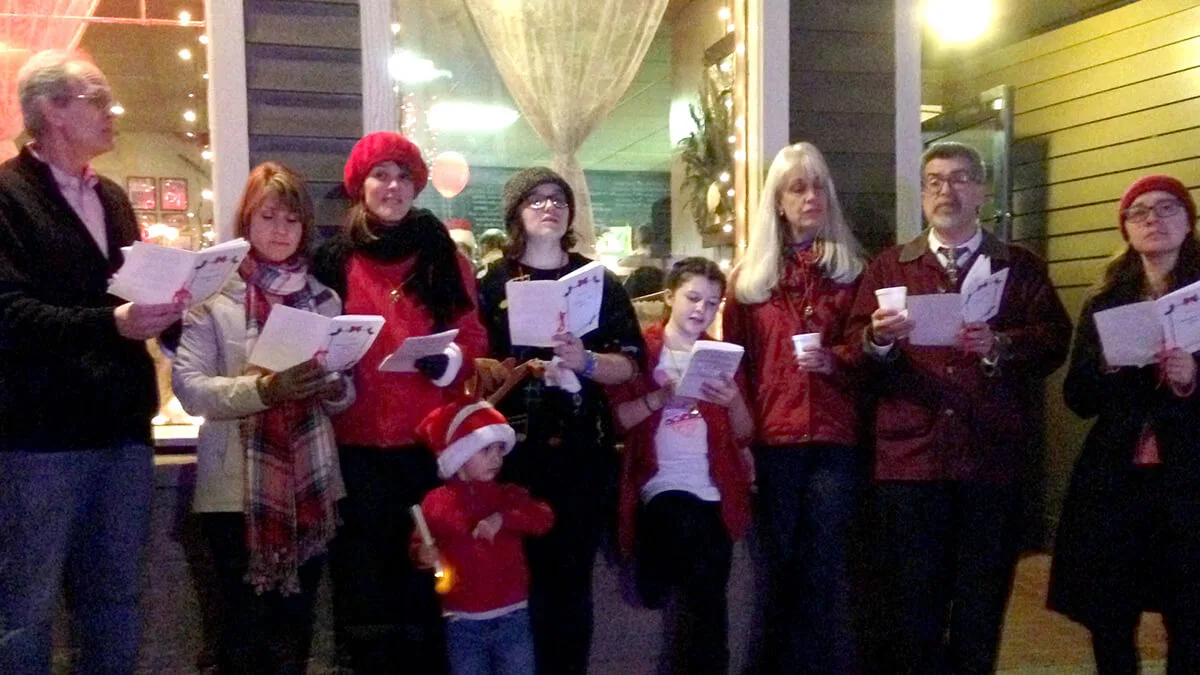 Caroling Father's Promise Church in Valatie, NY